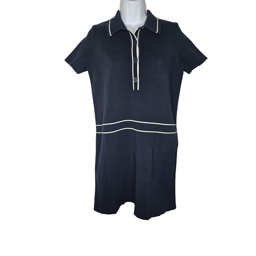 Navy‎ Polo Dress Womens Size 40 Knit Preppy Tennis Golf Classic Casual